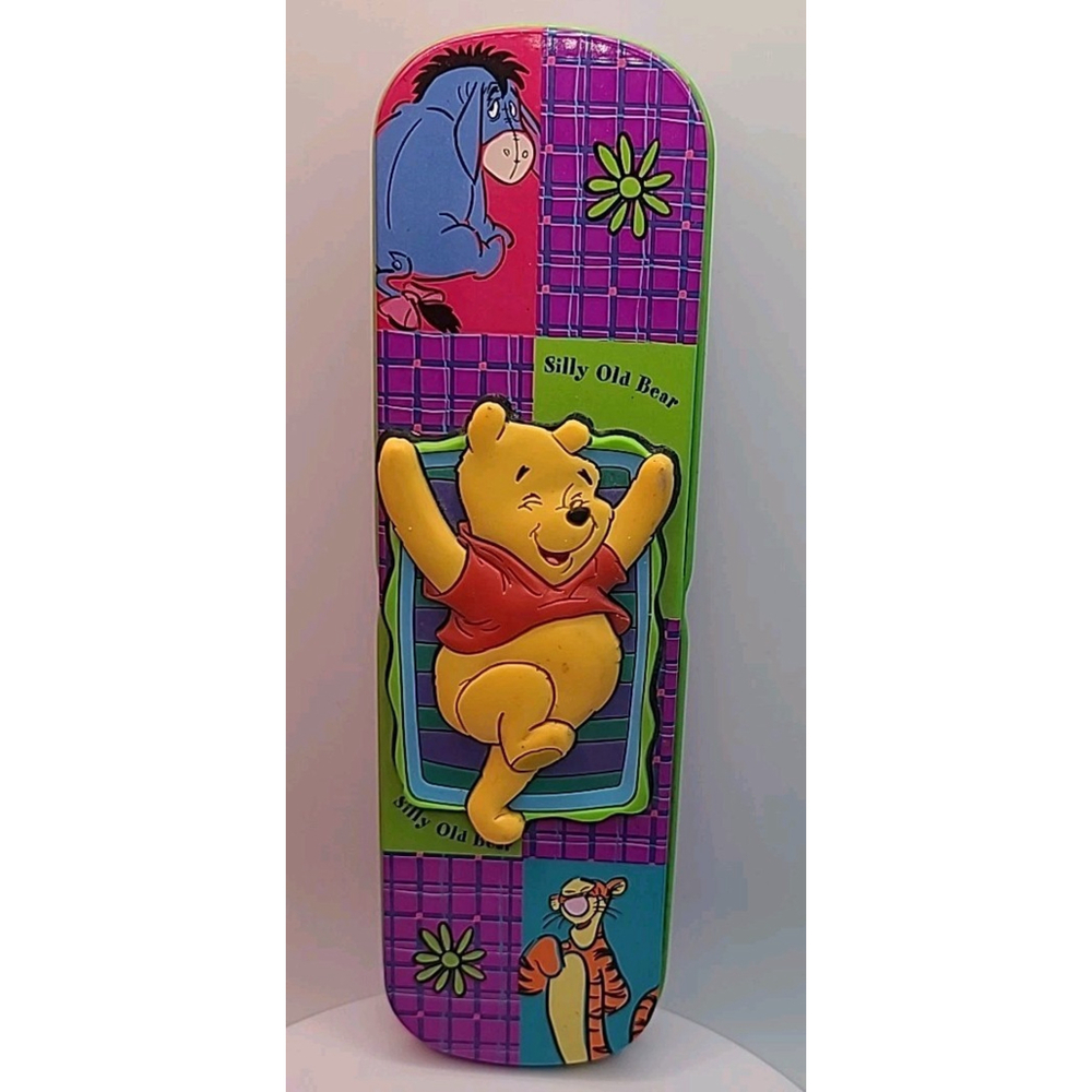 Vintage 90s 1999 Disney Winnie the Pooh Tin Pencil Case Tigger Eeyore Pentech